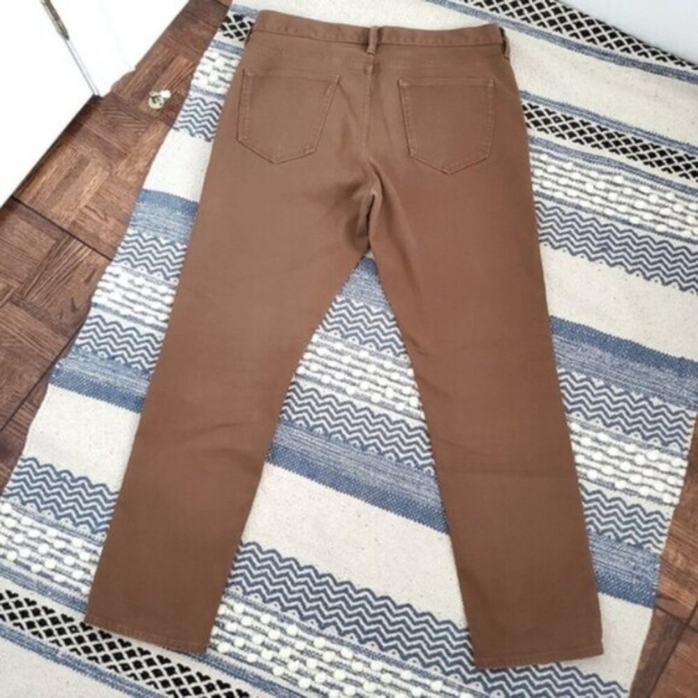 Banana Republic Traveler Slim Fit Twill Cotton Pants In Bronze Brown